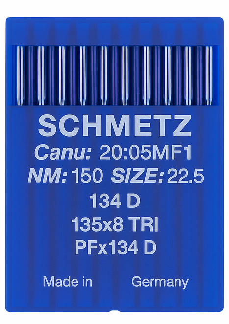 Schmetz 134 D Size 150 Industrial Sewing Machine Needles Pack of 10 with Triangular Point for extreme heavy-duty leather and canvas Schmetz 134 D Size 150 Industrial Sewing Machine Needles Pack of 10 with Triangular Point for extreme heavy-duty leather and canvas