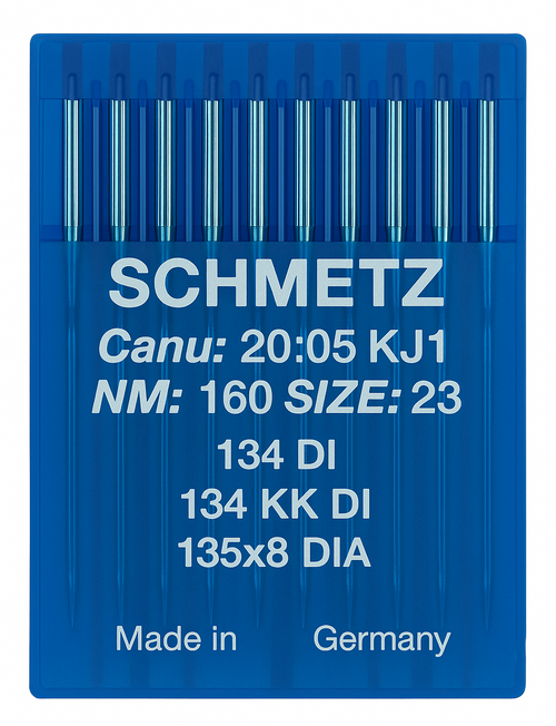 Schmetz 134 DI Size 160 Industrial Sewing Machine Needles Pack of 10 with Diamond Point for heavy leather, tarpaulin and upholstery Schmetz 134 DI Size 160 Industrial Sewing Machine Needles Pack of 10 with Diamond Point for heavy leather, tarpaulin and upholstery