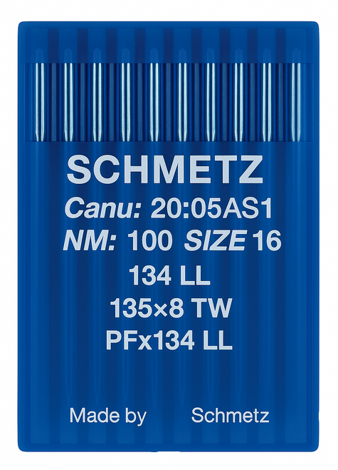 Schmetz 134 LL Size 100 Industrial Sewing Machine Needles Pack of 10 with Twist Point for leather, upholstery, footwear and saddlery Schmetz 134 LL Size 100 Industrial Sewing Machine Needles Pack of 10 with Twist Point for leather, upholstery, footwear and saddlery