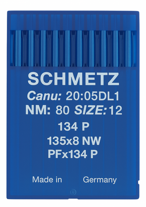 Schmetz 134 P Size 80 Industrial Sewing Machine Needles Pack of 10 with Narrow Wedge Point for leather, upholstery and technical textiles Schmetz 134 P Size 80 Industrial Sewing Machine Needles Pack of 10 with Narrow Wedge Point for leather, upholstery and technical textiles