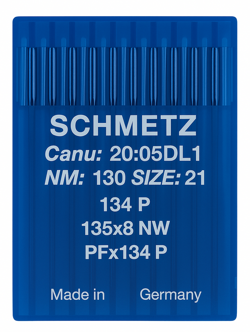 Schmetz 134 P Size 130 Industrial Sewing Machine Needles Pack of 10 with Narrow Wedge Point for leather, upholstery, saddlery and heavy fabrics Schmetz 134 P Size 130 Industrial Sewing Machine Needles Pack of 10 with Narrow Wedge Point for leather, upholstery, saddlery and heavy fabrics