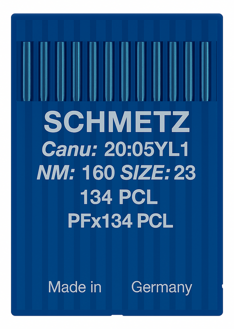 Schmetz 134 PCL Size 160 Industrial Sewing Machine Needles Pack of 10 Narrow Wedge Point Left Groove for twin-needle lockstitch Schmetz 134 PCL Size 160 Industrial Sewing Machine Needles Pack of 10 Narrow Wedge Point Left Groove for twin-needle lockstitch