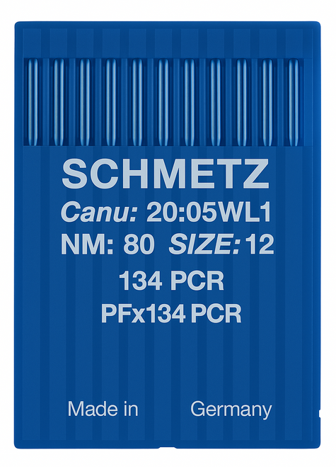 Schmetz 134 PCR Size 80 Industrial Sewing Machine Needles Pack of 10 Narrow Wedge Point Right Groove Schmetz 134 PCR Size 80 Industrial Sewing Machine Needles Pack of 10 Narrow Wedge Point Right Groove