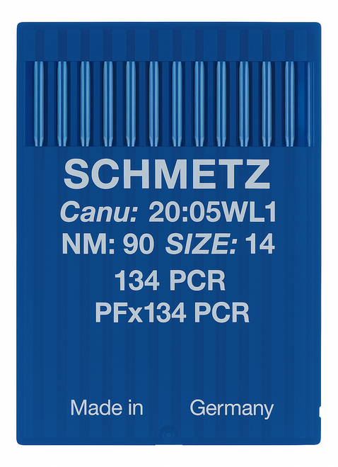 Schmetz 134 PCR Size 90 Industrial Sewing Machine Needles Pack of 10 Narrow Wedge Point Right Groove Schmetz 134 PCR Size 90 Industrial Sewing Machine Needles Pack of 10 Narrow Wedge Point Right Groove