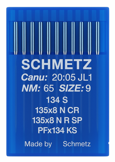 Schmetz 134 S Size 65 Industrial Sewing Machine Needles Pack of 10 Narrow Cross Point Schmetz 134 S Size 65 Industrial Sewing Machine Needles Pack of 10 Narrow Cross Point