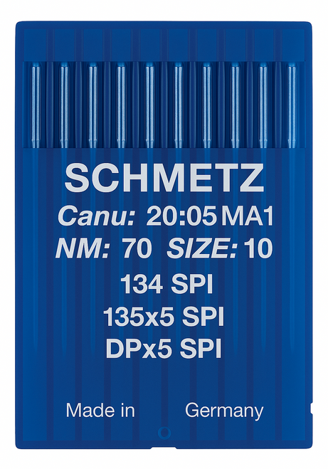 Schmetz 134 SPI Size 70 Industrial Sewing Machine Needles Pack of 10 with Acute Round Point for woven and coated fabrics Schmetz 134 SPI Size 70 Industrial Sewing Machine Needles Pack of 10 with Acute Round Point for woven and coated fabrics