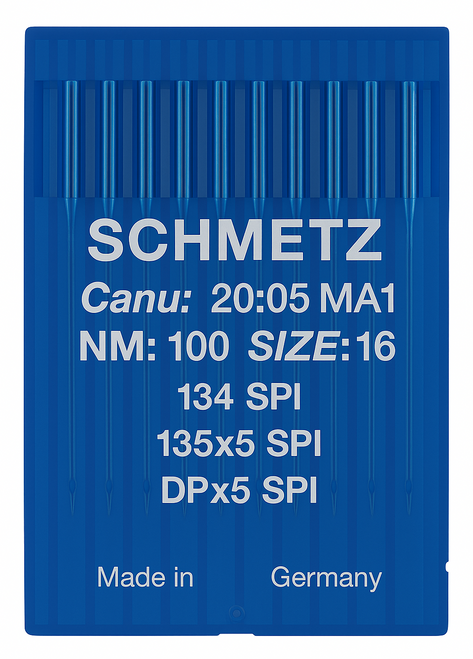 Schmetz 134 SPI Size 100 Industrial Sewing Machine Needles Pack of 10 with Acute Round Point for woven and coated fabrics Schmetz 134 SPI Size 100 Industrial Sewing Machine Needles Pack of 10 with Acute Round Point for woven and coated fabrics