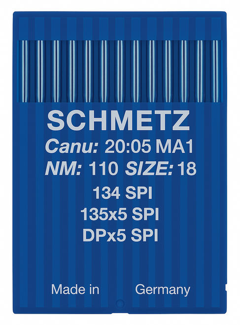 Schmetz 134 SPI Size 110 Industrial Sewing Machine Needles Pack of 10 with Acute Round Point for heavy woven and coated fabrics Schmetz 134 SPI Size 110 Industrial Sewing Machine Needles Pack of 10 with Acute Round Point for heavy woven and coated fabrics