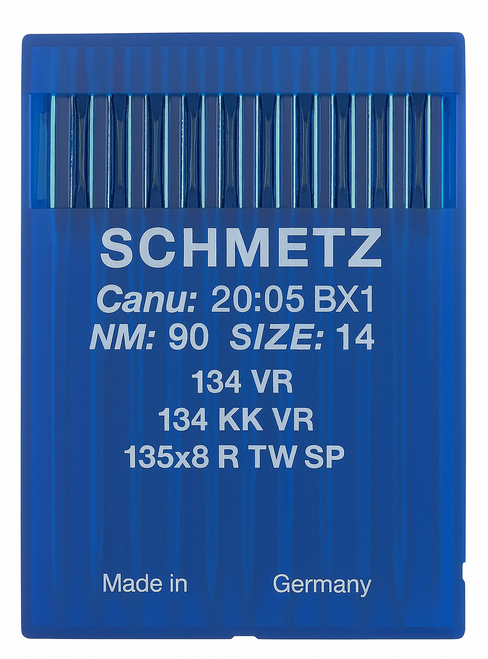Schmetz 134 VR Size 90 Industrial Sewing Machine Needles Pack of 10 with Reverse Twist Spear Point for leather and upholstery Schmetz 134 VR Size 90 Industrial Sewing Machine Needles Pack of 10 with Reverse Twist Spear Point for leather and upholstery