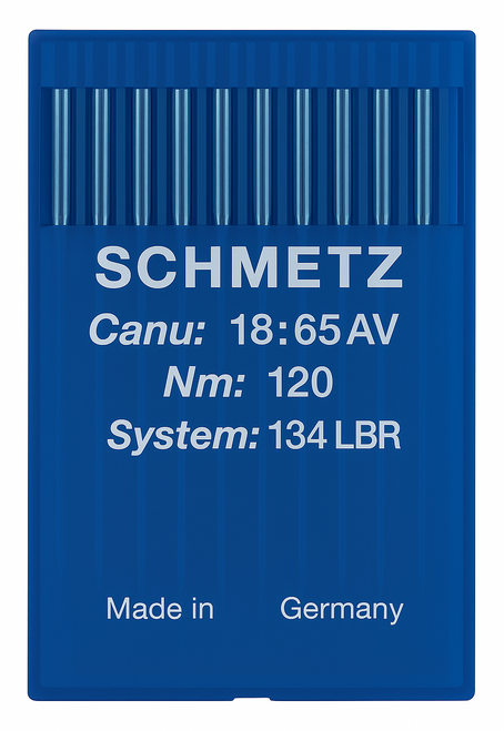 Schmetz 134 LBR Size 120 Industrial Sewing Machine Needles Pack of 10 with Wide Reverse Twist Point for decorative raised seams in leather and upholstery Schmetz 134 LBR Size 120 Industrial Sewing Machine Needles Pack of 10 with Wide Reverse Twist Point for decorative raised seams in leather and upholstery
