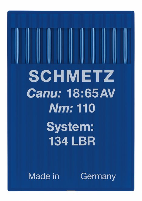 Schmetz 134 LBR Size 110 Industrial Sewing Machine Needles Pack of 10 with Wide Reverse Twist Point for decorative raised seams on leather and heavy fabrics Schmetz 134 LBR Size 110 Industrial Sewing Machine Needles Pack of 10 with Wide Reverse Twist Point for decorative raised seams on leather and heavy fabrics
