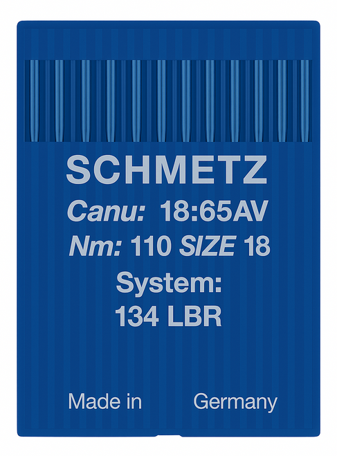 Schmetz 134 LBR Size 110 Industrial Sewing Machine Needles Pack of 10 with Wide Reverse Twist Point for decorative raised seams on leather and heavy fabrics Schmetz 134 LBR Size 110 Industrial Sewing Machine Needles Pack of 10 with Wide Reverse Twist Point for decorative raised seams on leather and heavy fabrics