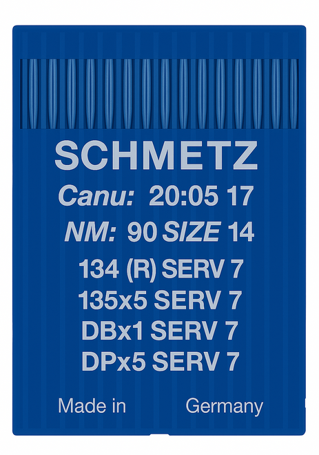 Schmetz 134 SERV 7 Size 90 Industrial Sewing Machine Needles Pack of 10 reinforced hump scarf Schmetz 134 SERV 7 Size 90 Industrial Sewing Machine Needles Pack of 10 reinforced hump scarf