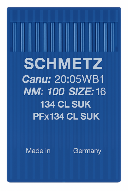 Schmetz 134 CL SUK Size 100 Industrial Sewing Machine Needles Pack of 10 Medium Ball Point for stretch and knit fabrics Schmetz 134 CL SUK Size 100 Industrial Sewing Machine Needles Pack of 10 Medium Ball Point for stretch and knit fabrics