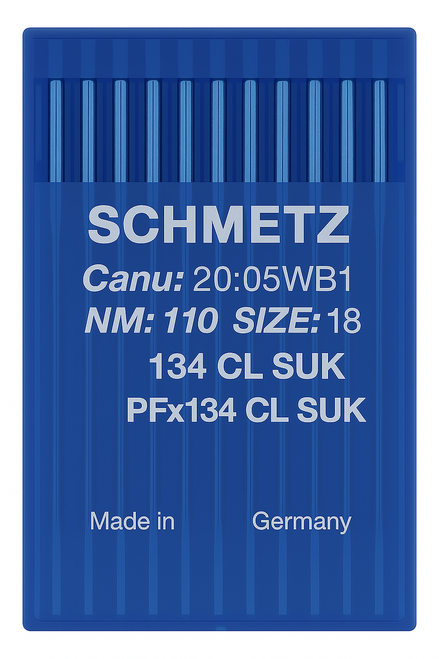 Schmetz 134 CL SUK Size 110 Industrial Sewing Machine Needles Pack of 10 Medium Ball Point for heavy knits and stretch fabrics Schmetz 134 CL SUK Size 110 Industrial Sewing Machine Needles Pack of 10 Medium Ball Point for heavy knits and stretch fabrics