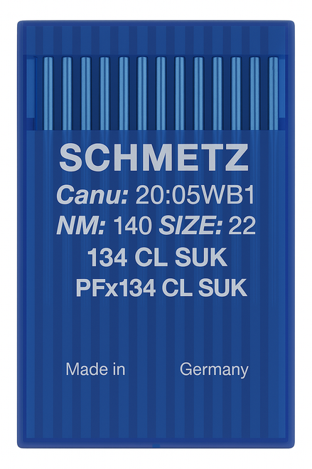 Schmetz 134 CL SUK Size 140 Industrial Sewing Machine Needles Pack of 10 Medium Ball Point for heavy stretch fabrics and upholstery Schmetz 134 CL SUK Size 140 Industrial Sewing Machine Needles Pack of 10 Medium Ball Point for heavy stretch fabrics and upholstery