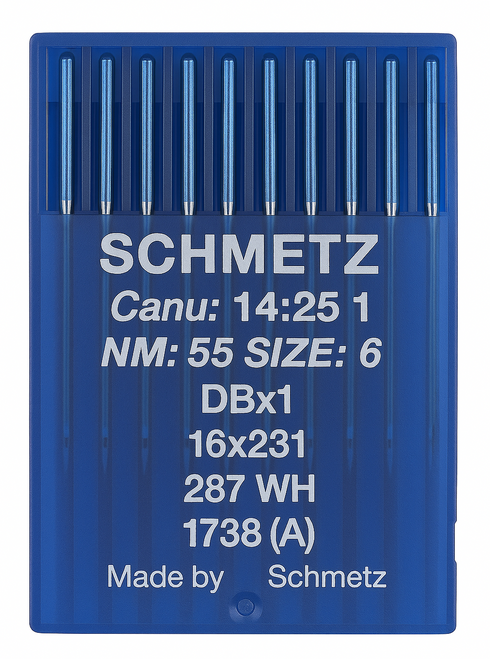 Schmetz 16X231 Size 55 Industrial Sewing Machine Needles Pack of 10 Standard Round Point for lightweight fabrics Schmetz 16X231 Size 55 Industrial Sewing Machine Needles Pack of 10 Standard Round Point for lightweight fabrics