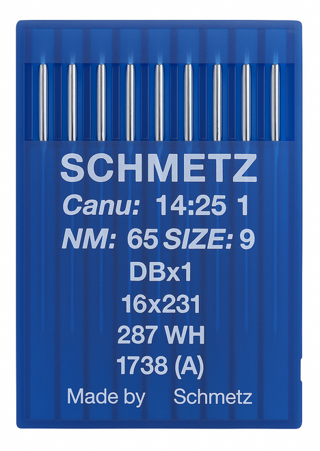 Schmetz 16X231 Size 65 Industrial Sewing Machine Needles Pack of 10 Standard Round Point for lightweight to medium fabrics Schmetz 16X231 Size 65 Industrial Sewing Machine Needles Pack of 10 Standard Round Point for lightweight to medium fabrics