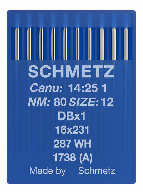 Schmetz 16X231 Size 80 Industrial Sewing Machine Needles Pack of 10 Standard Round Point for medium fabrics Schmetz 16X231 Size 80 Industrial Sewing Machine Needles Pack of 10 Standard Round Point for medium fabrics