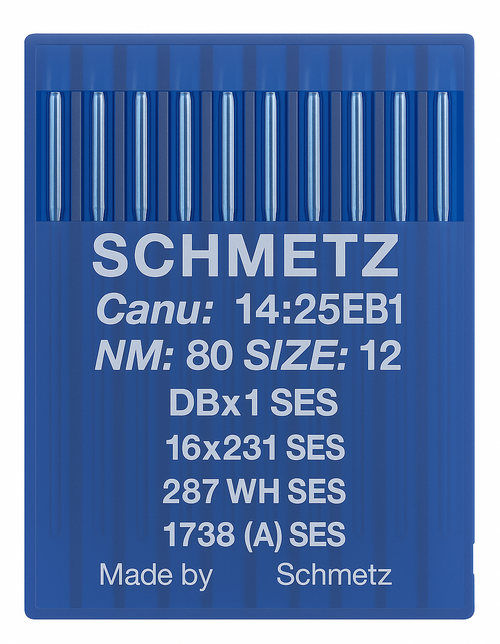 Schmetz 16X231 SES Size 80 Industrial Sewing Machine Needles Pack of 10 Light Ball Point for medium fabrics Schmetz 16X231 SES Size 80 Industrial Sewing Machine Needles Pack of 10 Light Ball Point for medium fabrics
