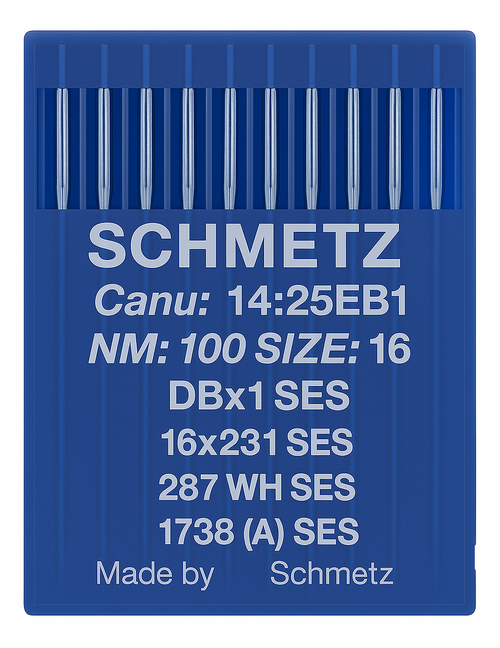 Schmetz 16X231 SES Size 100 Industrial Sewing Machine Needles Pack of 10 Light Ball Point for heavy fabrics Schmetz 16X231 SES Size 100 Industrial Sewing Machine Needles Pack of 10 Light Ball Point for heavy fabrics