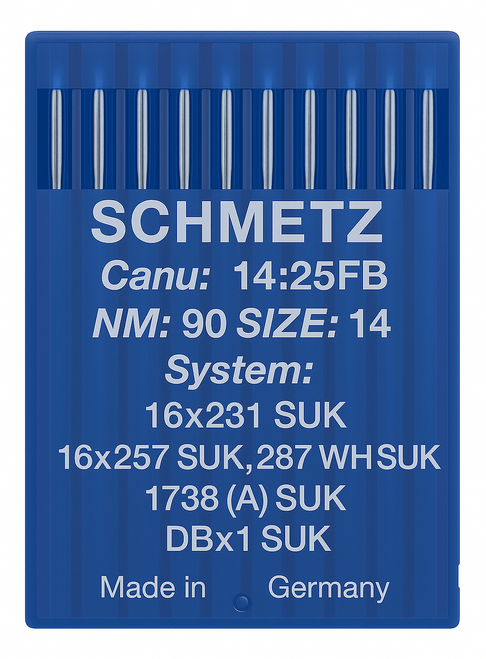 Schmetz 16X231 SUK Size 90 Industrial Sewing Machine Needles Pack of 10 Medium Ball Point for heavy knits and stretch fabrics Schmetz 16X231 SUK Size 90 Industrial Sewing Machine Needles Pack of 10 Medium Ball Point for heavy knits and stretch fabrics