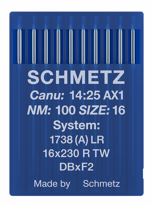 Schmetz 16X230 NRTW Size 100 Industrial Sewing Machine Needles Pack of 10 with LR reverse twist point for heavy leather and upholstery Schmetz 16X230 NRTW Size 100 Industrial Sewing Machine Needles Pack of 10 with LR reverse twist point for heavy leather and upholstery