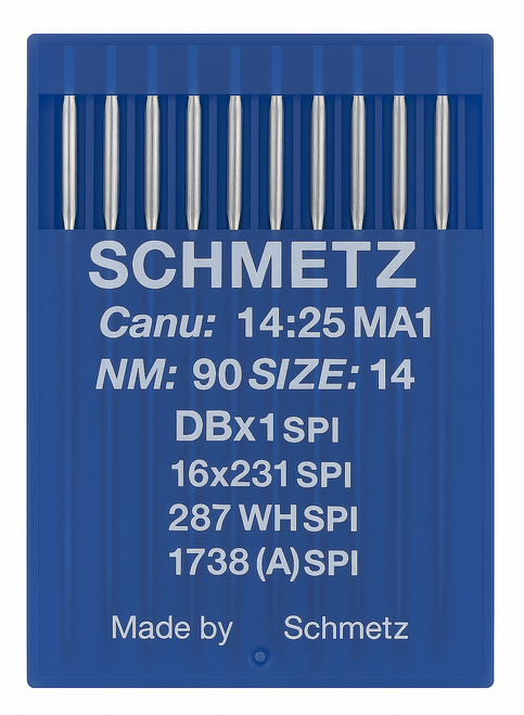 Schmetz 16X231 SPI Size 90 Industrial Sewing Machine Needles Pack of 10 Acute Round Point for woven and coated fabrics Schmetz 16X231 SPI Size 90 Industrial Sewing Machine Needles Pack of 10 Acute Round Point for woven and coated fabrics