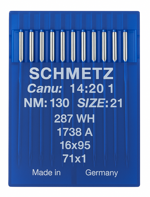 Schmetz 16X95 Size 130 Industrial Sewing Machine Needles Pack of 10 standard round point for extra-heavy fabrics Schmetz 16X95 Size 130 Industrial Sewing Machine Needles Pack of 10 standard round point for extra-heavy fabrics