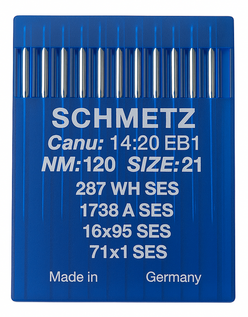 Schmetz 16X95 SES Size 120 Industrial Sewing Machine Needles Pack of 10 light ball point for woven and knitted fabrics Schmetz 16X95 SES Size 120 Industrial Sewing Machine Needles Pack of 10 light ball point for woven and knitted fabrics