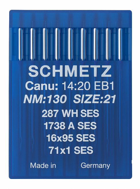 Schmetz 16X95 SES Size 130 Industrial Sewing Machine Needles Pack of 10 light ball point for heavy woven and knitted fabrics Schmetz 16X95 SES Size 130 Industrial Sewing Machine Needles Pack of 10 light ball point for heavy woven and knitted fabrics
