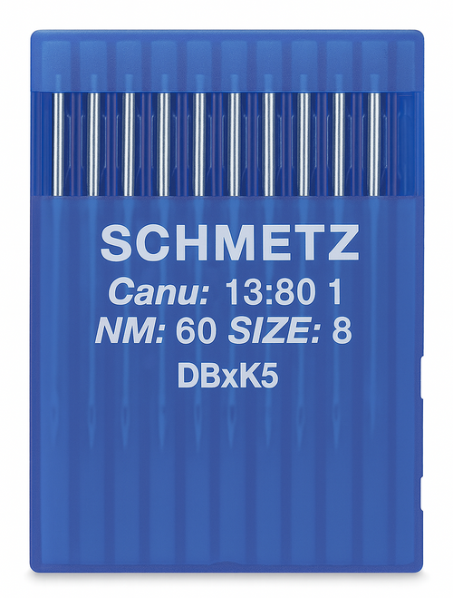 Schmetz DBXK5 Size 60 Industrial Sewing Machine Needles Pack of 10 with standard round point for lightweight fabrics Schmetz DBXK5 Size 60 Industrial Sewing Machine Needles Pack of 10 with standard round point for lightweight fabrics