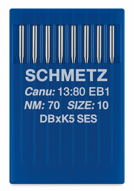 Schmetz DBXK5 SES Size 70 Industrial Sewing Machine Needles Pack of 10 with Light Ball Point for woven and knitted fabrics Schmetz DBXK5 SES Size 70 Industrial Sewing Machine Needles Pack of 10 with Light Ball Point for woven and knitted fabrics