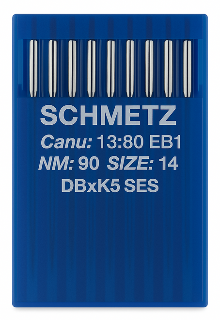 Schmetz DBXK5 SES Size 90 Industrial Sewing Machine Needles Pack of 10 - Light Ball Point for Lockstitch Machines Schmetz DBXK5 SES Size 90 Industrial Sewing Machine Needles Pack of 10 - Light Ball Point for Lockstitch Machines
