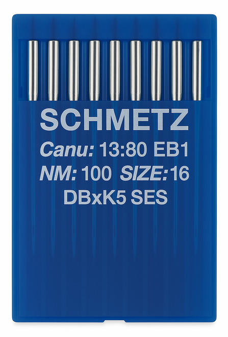 Schmetz DBXK5 SES Size 100 Industrial Sewing Machine Needles Pack of 10 - Light Ball Point for Lockstitch Machines Schmetz DBXK5 SES Size 100 Industrial Sewing Machine Needles Pack of 10 - Light Ball Point for Lockstitch Machines