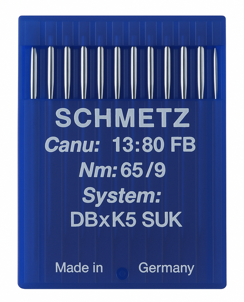 Schmetz DBXK5 SUK Size 65/9 medium ball point industrial sewing machine needles pack of 10 Schmetz DBXK5 SUK Size 65/9 medium ball point industrial sewing machine needles pack of 10