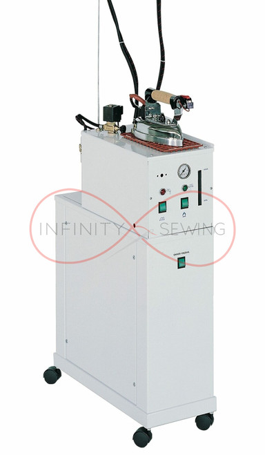 Comel Pratika Semi-Automatic Steam Generator – Industrial ironing system with electric pump and continuous steam supply. Comel Pratika Semi-Automatic Steam Generator – Industrial ironing system with electric pump and continuous steam supply.