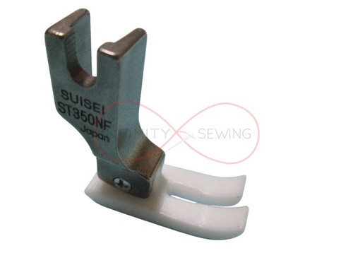 ST350NF Genuine Suisei narrow needle feed Teflon foot for industrial sewing machines – reduces friction for smooth fabric feeding. ST350NF Genuine Suisei narrow needle feed Teflon foot for industrial sewing machines – reduces friction for smooth fabric feeding.