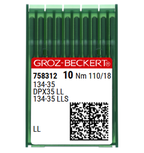 Groz Beckert 134-35LL Size 110 NM 110 Size 18 Twist Point Industrial Sewing Machine Needles Pack of 10 for leather lockstitch Groz Beckert 134-35LL Size 110 NM 110 Size 18 Twist Point Industrial Sewing Machine Needles Pack of 10 for leather lockstitch