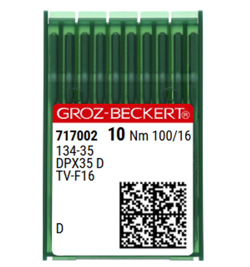 Groz Beckert 134-35D Size 100 NM 100 Size 16 Triangular Point Industrial Sewing Machine Needles Pack of 10 for leather lockstitch Groz Beckert 134-35D Size 100 NM 100 Size 16 Triangular Point Industrial Sewing Machine Needles Pack of 10 for leather lockstitch