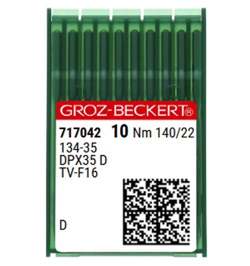 Groz Beckert 134-35D Size 140 NM 140 Size 22 Triangular Point Industrial Sewing Machine Needles Pack of 10 for leather lockstitch Groz Beckert 134-35D Size 140 NM 140 Size 22 Triangular Point Industrial Sewing Machine Needles Pack of 10 for leather lockstitch