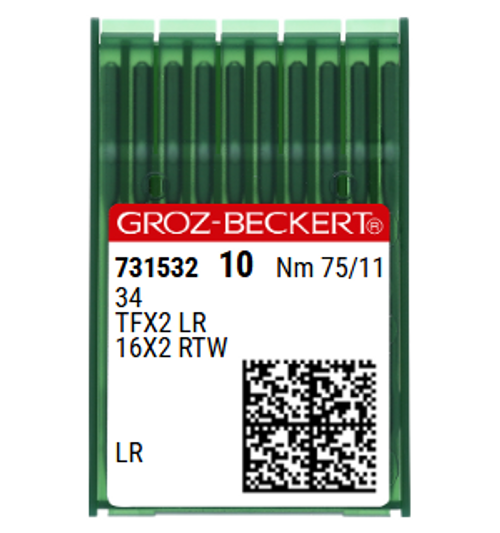 Groz Beckert 34LR NM 75 Size 11 Industrial Leather Sewing Machine Needles Pack of 10 Reverse Twist Point for Thin Leather Clothing and Accessories Groz Beckert 34LR NM 75 Size 11 Industrial Leather Sewing Machine Needles Pack of 10 Reverse Twist Point for Thin Leather Clothing and Accessories