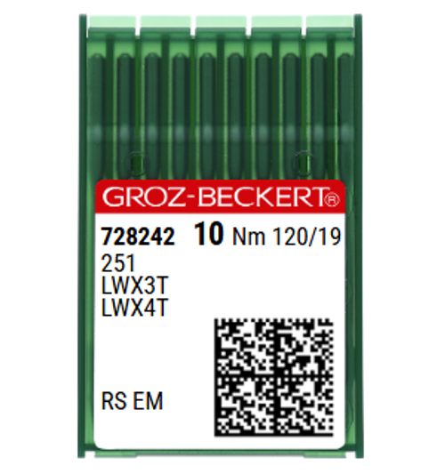 Groz Beckert 251 Size 120 RS EM Blindstitch Industrial Sewing Needles – Pack of 10 for Tailored Woven Fabrics Groz Beckert 251 Size 120 RS EM Blindstitch Industrial Sewing Needles – Pack of 10 for Tailored Woven Fabrics