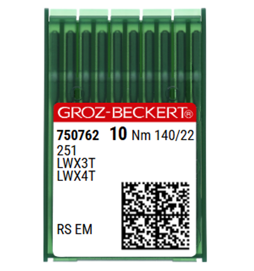 Groz Beckert 251 Size 140 RS EM Blindstitch Industrial Sewing Machine Needles – Pack of 10 for Heavy Woven Fabrics Groz Beckert 251 Size 140 RS EM Blindstitch Industrial Sewing Machine Needles – Pack of 10 for Heavy Woven Fabrics