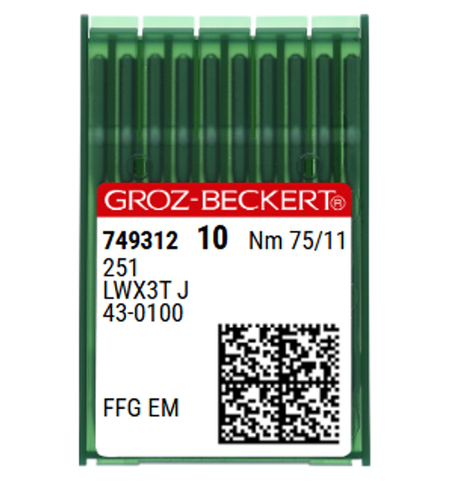Groz Beckert 251 FFG Size 75 Blindstitch Sewing Needles – Light Ball Point for Knits (Pack of 10) Groz Beckert 251 FFG Size 75 Blindstitch Sewing Needles – Light Ball Point for Knits (Pack of 10)