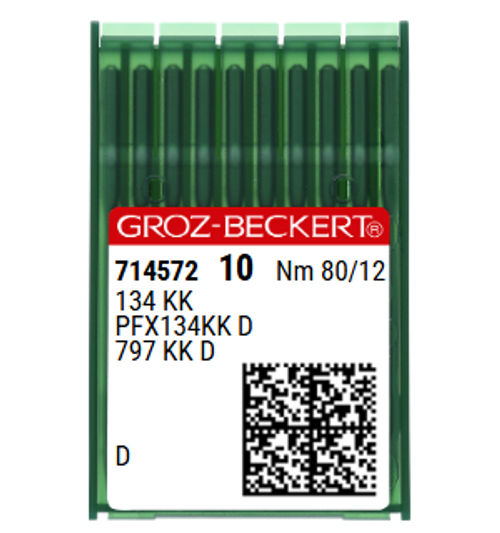 Groz Beckert 134KKD Size 80 NM 80 Size 12 Industrial Sewing Machine Needles Pack of 10 with triangular point for leather sewing Groz Beckert 134KKD Size 80 NM 80 Size 12 Industrial Sewing Machine Needles Pack of 10 with triangular point for leather sewing