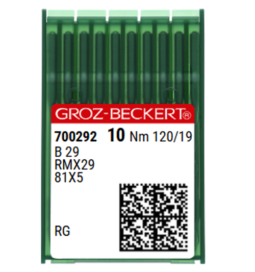 Groz Beckert B29 Size 120 NM 120 Size 19 Industrial Sewing Machine Needles Pack of 10 for overlock and embroidery on knitwear and microfiber Groz Beckert B29 Size 120 NM 120 Size 19 Industrial Sewing Machine Needles Pack of 10 for overlock and embroidery on knitwear and microfiber