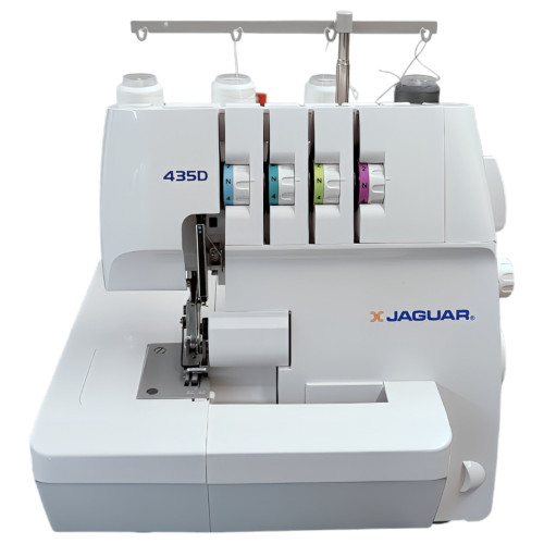 Jaguar 435D Overlocker Serger with Colour-Coded Threading and Accessories Jaguar 435D Overlocker Serger with Colour-Coded Threading and Accessories