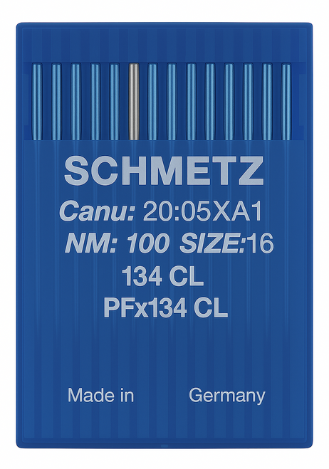 Schmetz 134 CL Size 100 Industrial Sewing Machine Needles Pack of 10 with Standard Round Point for woven and medium fabrics Schmetz 134 CL Size 100 Industrial Sewing Machine Needles Pack of 10 with Standard Round Point for woven and medium fabrics