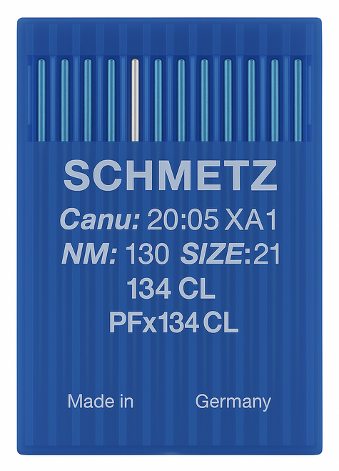 Schmetz 134 CL Size 130 Industrial Sewing Machine Needles Pack of 10 Standard Round Point for heavy fabrics Schmetz 134 CL Size 130 Industrial Sewing Machine Needles Pack of 10 Standard Round Point for heavy fabrics